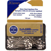 GlassHead Applique Pins/White 175pcs $7.99